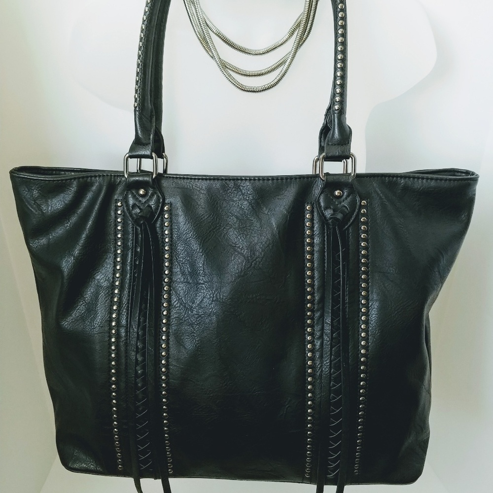 👛Women's | Black Embellished Tote Bag
